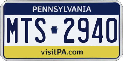 PA license plate MTS2940
