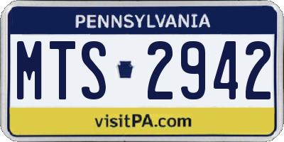 PA license plate MTS2942