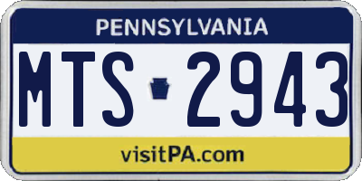 PA license plate MTS2943