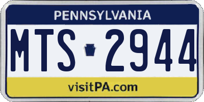 PA license plate MTS2944