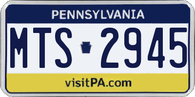 PA license plate MTS2945