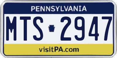 PA license plate MTS2947