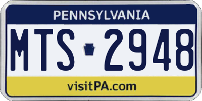 PA license plate MTS2948