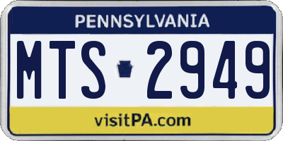 PA license plate MTS2949
