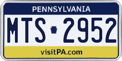 PA license plate MTS2952