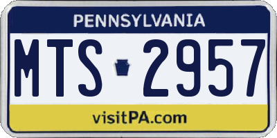 PA license plate MTS2957