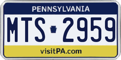PA license plate MTS2959
