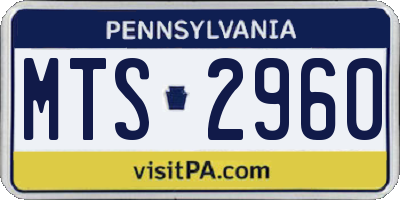PA license plate MTS2960