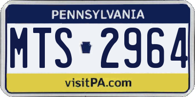 PA license plate MTS2964