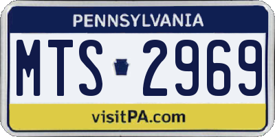 PA license plate MTS2969