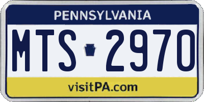 PA license plate MTS2970