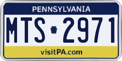 PA license plate MTS2971