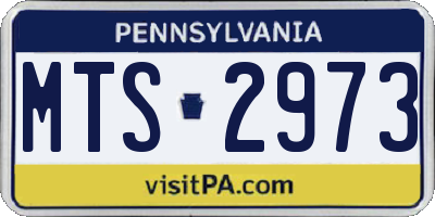 PA license plate MTS2973