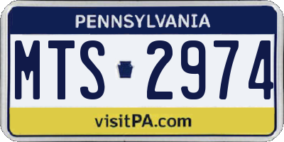 PA license plate MTS2974