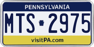 PA license plate MTS2975
