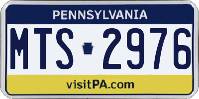 PA license plate MTS2976