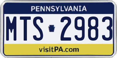 PA license plate MTS2983