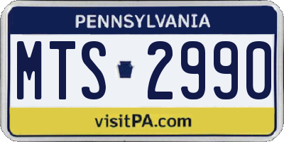 PA license plate MTS2990