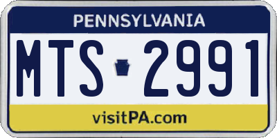 PA license plate MTS2991