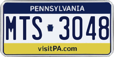 PA license plate MTS3048