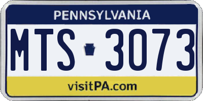 PA license plate MTS3073