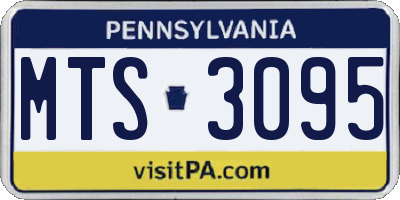 PA license plate MTS3095