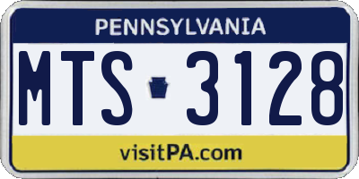 PA license plate MTS3128