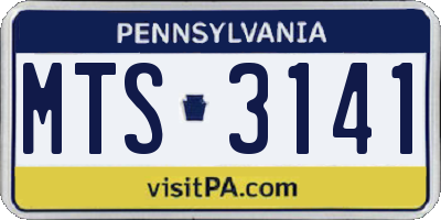 PA license plate MTS3141
