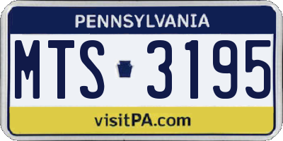 PA license plate MTS3195