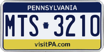 PA license plate MTS3210