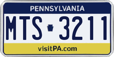 PA license plate MTS3211