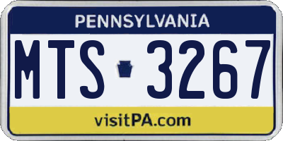 PA license plate MTS3267