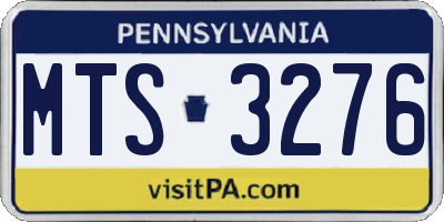 PA license plate MTS3276