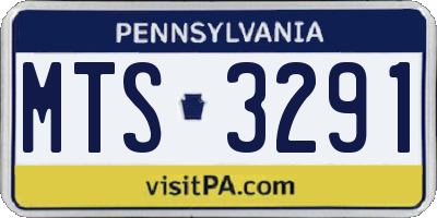 PA license plate MTS3291