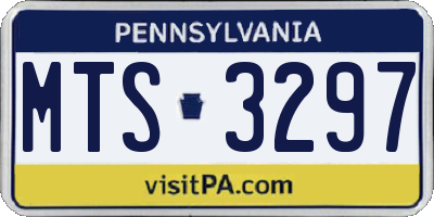 PA license plate MTS3297