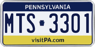 PA license plate MTS3301