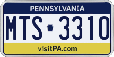PA license plate MTS3310
