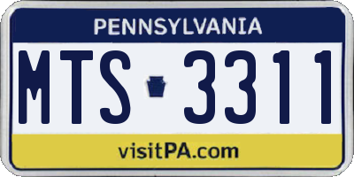 PA license plate MTS3311