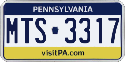 PA license plate MTS3317