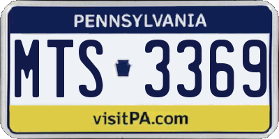 PA license plate MTS3369