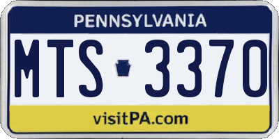 PA license plate MTS3370