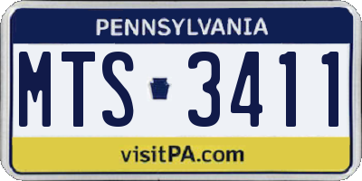 PA license plate MTS3411