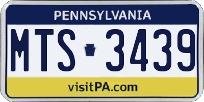 PA license plate MTS3439
