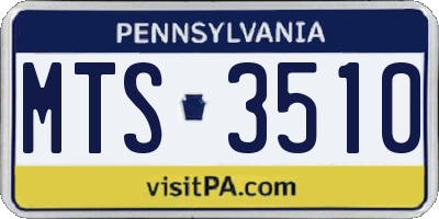 PA license plate MTS3510