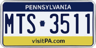 PA license plate MTS3511
