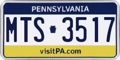 PA license plate MTS3517
