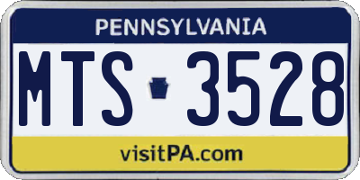 PA license plate MTS3528
