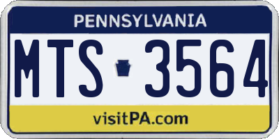 PA license plate MTS3564