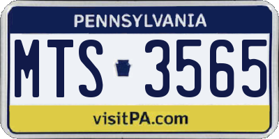 PA license plate MTS3565