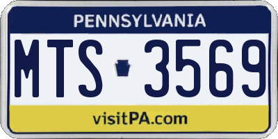 PA license plate MTS3569